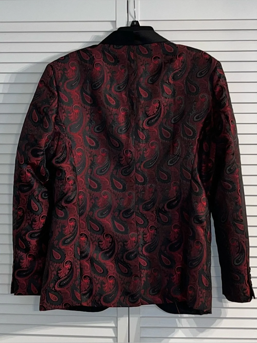 Coofandy Red Paisley Blazer Small